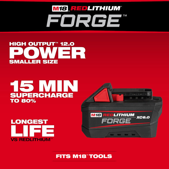 Milwaukee 48-11-1861 M18 18V XC6.0 REDLITHIUM FORGE Battery Pack