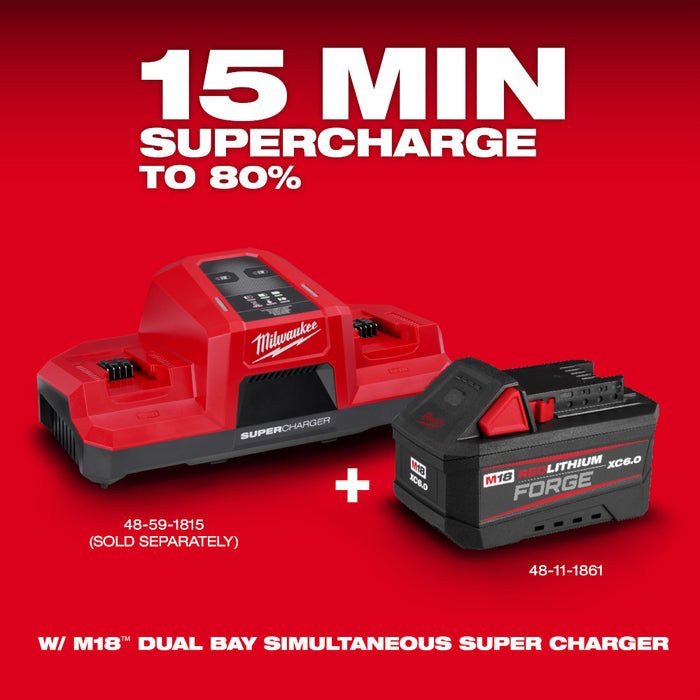 Milwaukee 48-11-1861 M18 18V XC6.0 REDLITHIUM FORGE Battery Pack