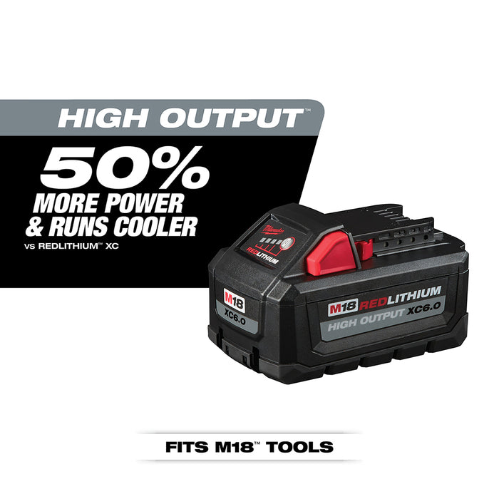 Milwaukee 48-11-1862 M18 FUEL 18V 6.0-Amp Li-Ion High Output Battery Pack - 2pk