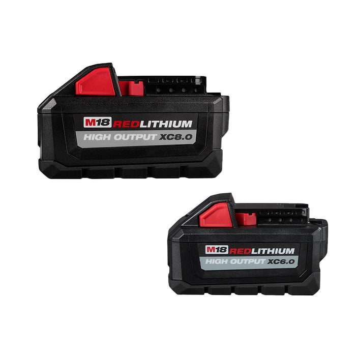 Milwaukee 48-11-1868 M18 18V High Output XC 8.0 w/ XC 6.0 Battery - 2 Pack