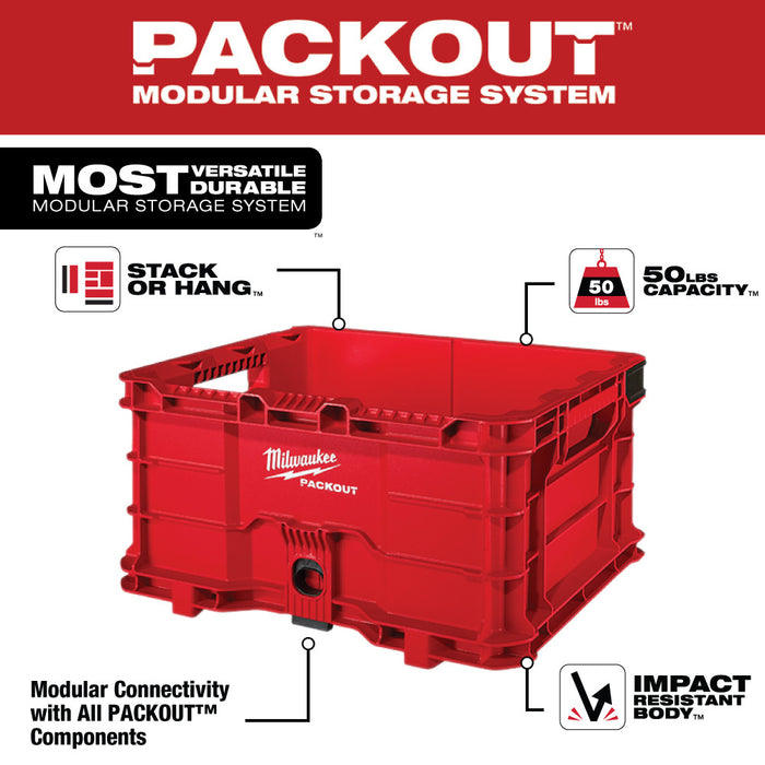 Milwaukee 48-22-8440 PACKOUT Impact Resistant Tool Storage System Crate