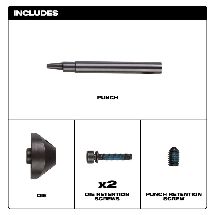 Milwaukee 48-44-0272 M12 FUEL 16 Gauge Nibbler Punch and Die Set