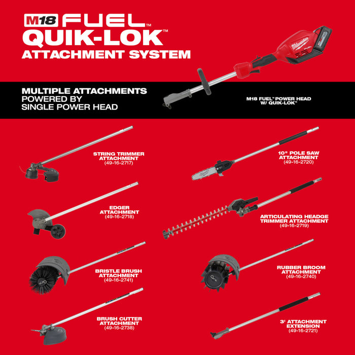 Milwaukee 49-16-2721 M18 FUEL 18V 3-Foot QUIK-LOK Extension Attachment