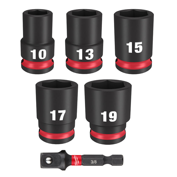 Milwaukee 49-66-7036 SHOCKWAVE 3/8" Impact Duty Drive Metric Socket Set - 6 PC