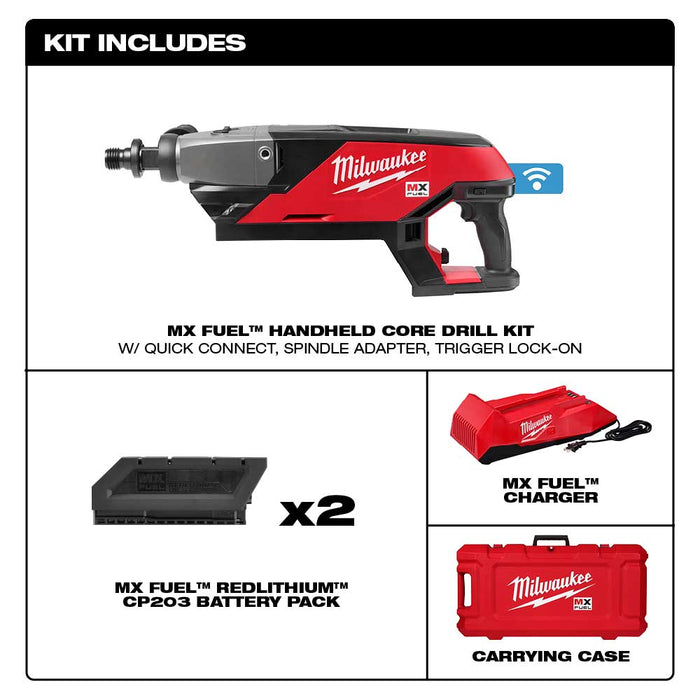 Milwaukee MXF301-82CP MX FUEL Cordless Li-Ion Handheld Core Drill Kit - Recon