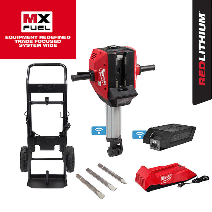 Milwaukee MXF368-1XC MX FUEL Breaker with Chisels Cart Battery Pack and Charger