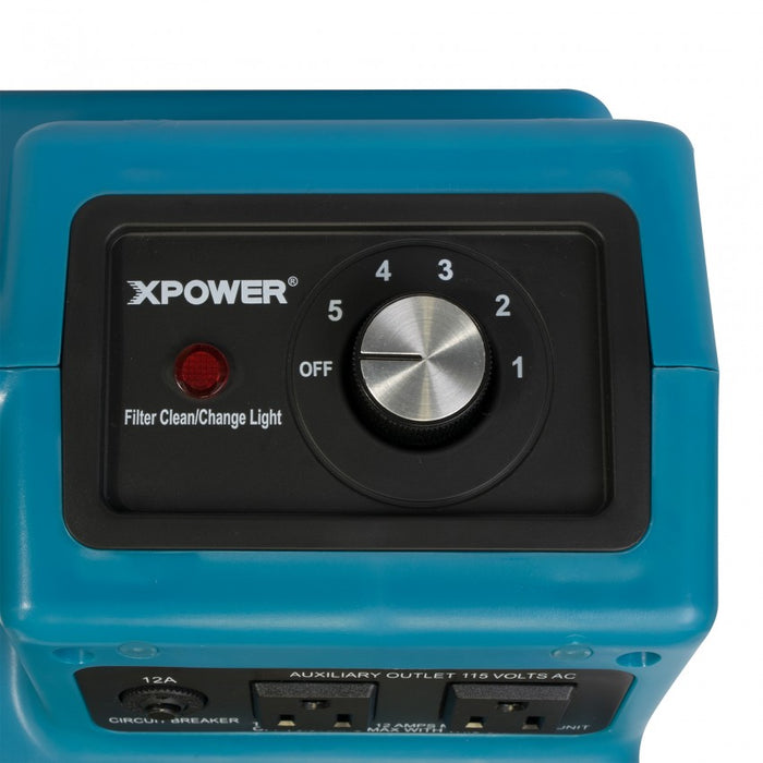 Xpower X-2480A-Blue 1/2 HP 2.8 Amp 550 CFM Professional HEPA Mini Air Scrubber