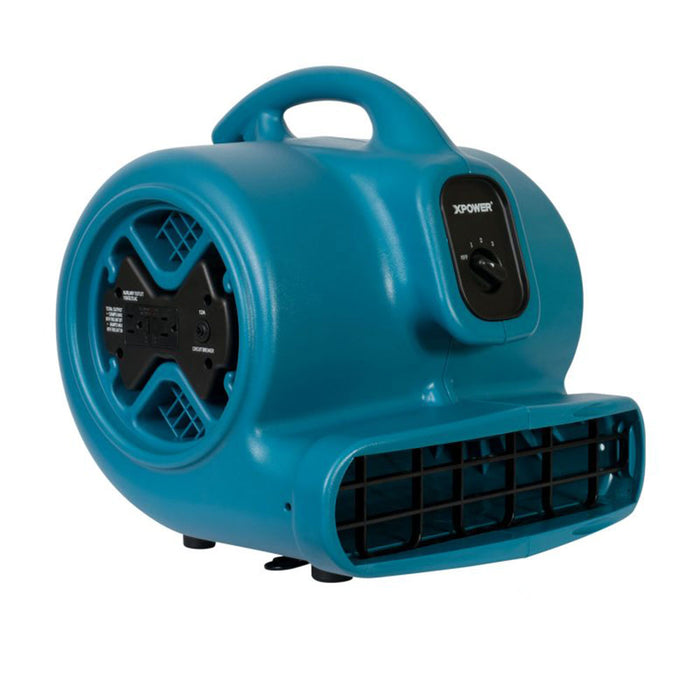 XPower X-600A 1/3-Hp 2.8-Amp 2,400-Cfm 3-Speed Electric Air Mover/Dryer - Blue