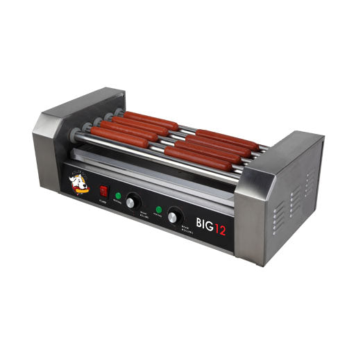 Roller Dog RDB12SS Commercial Style 12 Hot Dog 5 Roller Grill Cooker Machine